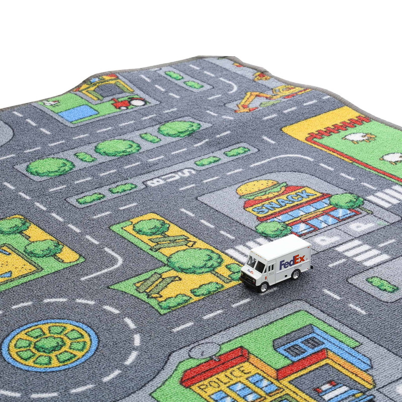 Double-Sided Farm & Street Play Carpet, 32in x 47in
