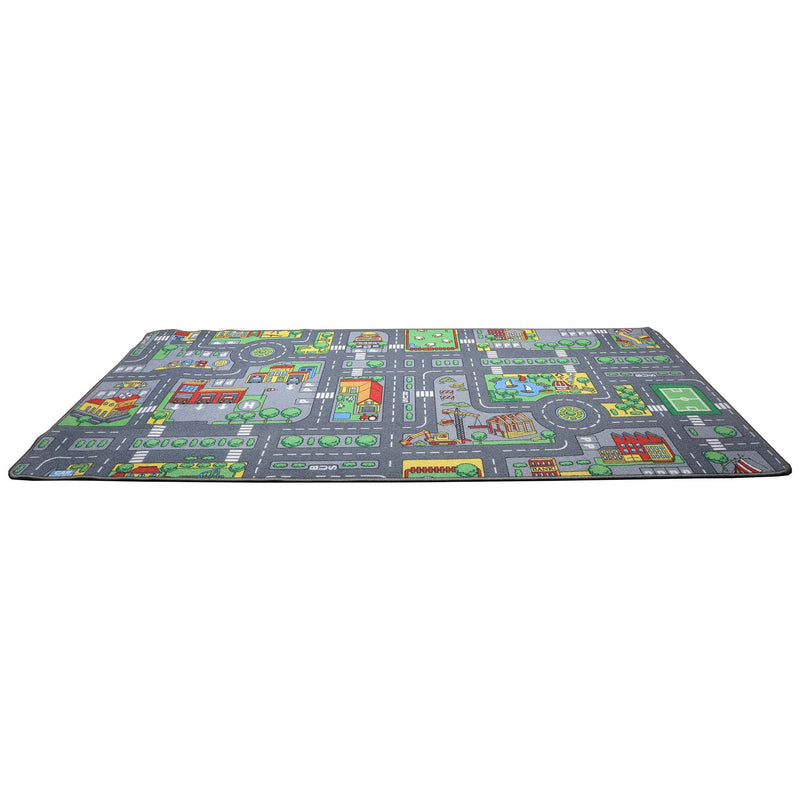 Extra Large Street Play Carpet with Education Roads, City & Buildings - 79in x 37.4in