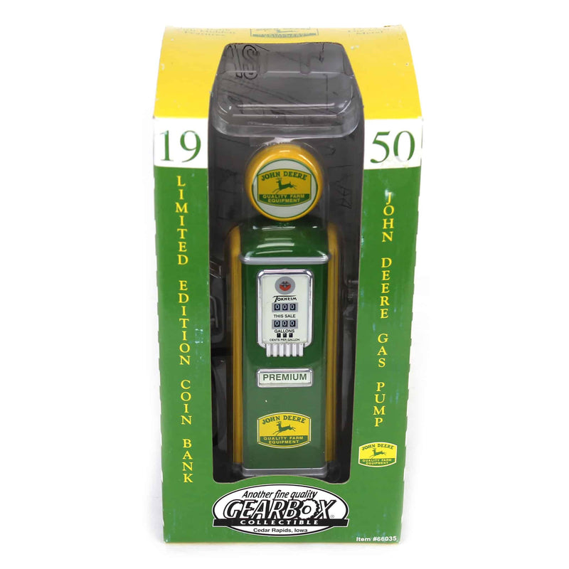John Deere Tokheim Gas Pump Coin Bank, Limited Edition by Gearbox Collectibles