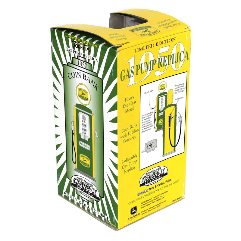 John Deere Tokheim Gas Pump Coin Bank, Limited Edition by Gearbox Collectibles