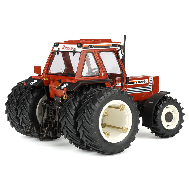 1/32 Fiat 100-90 4WD Tractor with Cab, MFD, & Rear Duals by Replicagri
