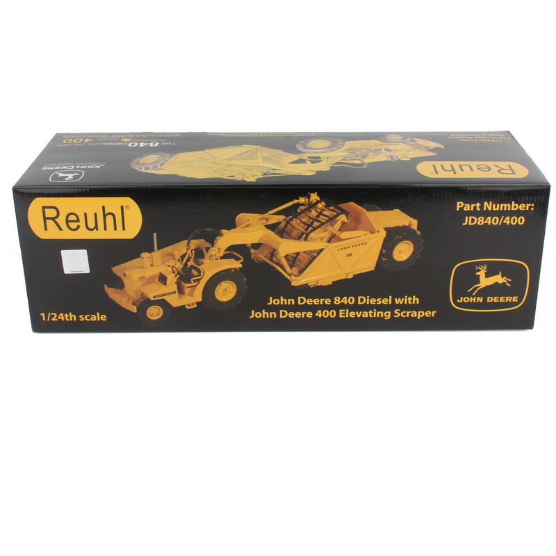 1/24 John Deere 840 Diesel & John Deere 400 Elevating Scraper by Reuhl