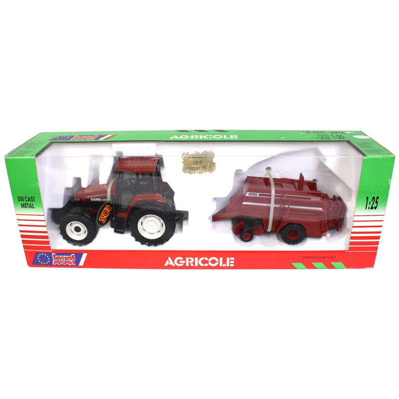 1/25 G240 FIATAGRI Tractor & Hesston 4700 Square Baler by ROS