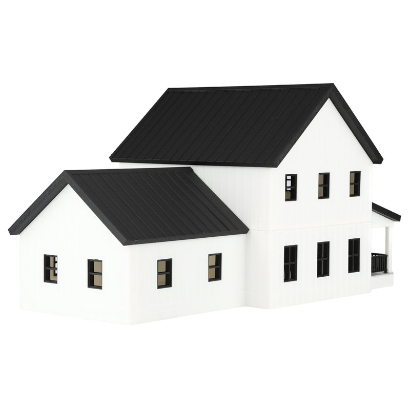 1/64 White & Black Modern Farmhouse, 3D Printed