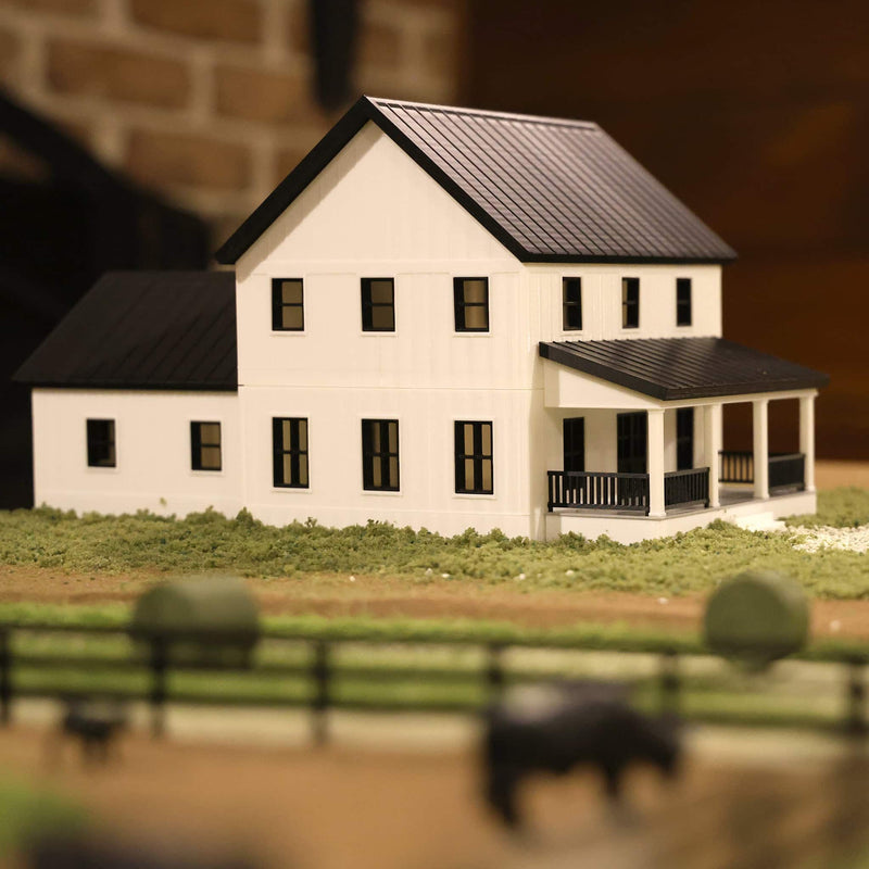1/64 White & Black Modern Farmhouse, 3D Printed
