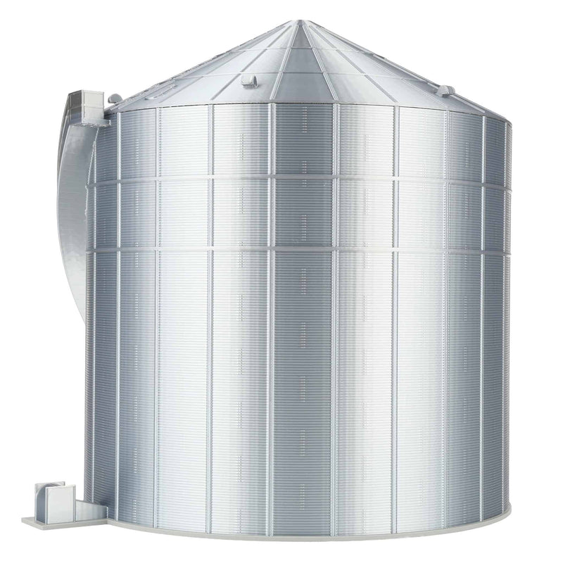 1/64 40-50K Bushel Grain Bin with Stairs & Centrifugal Fan, 3D Printed
