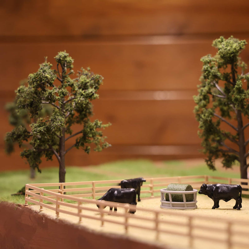 1/64 Wood-look Fencing 6-pack with Gate, 3D Printed