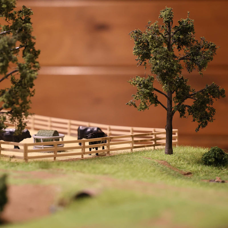 1/64 Wood-look Fencing 6-pack with Gate, 3D Printed