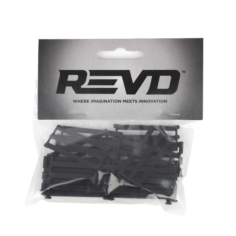 1/64 Black Painted-look Fencing 6-pack with Gate, 3D Printed