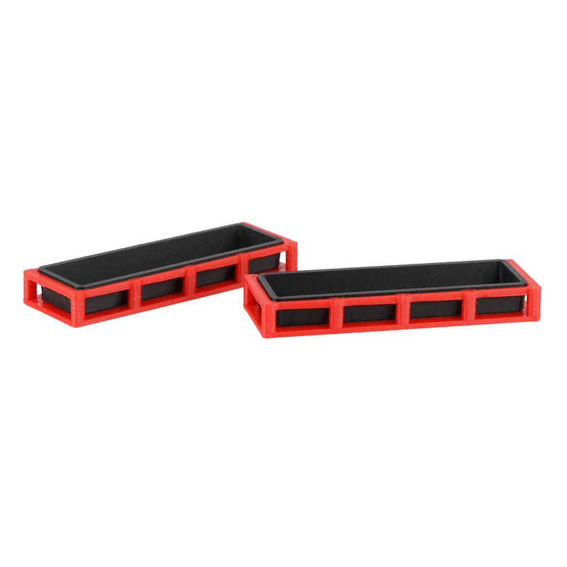 1/64 Red & Black Cattle Feed Trough 2-pack, 3D Printed