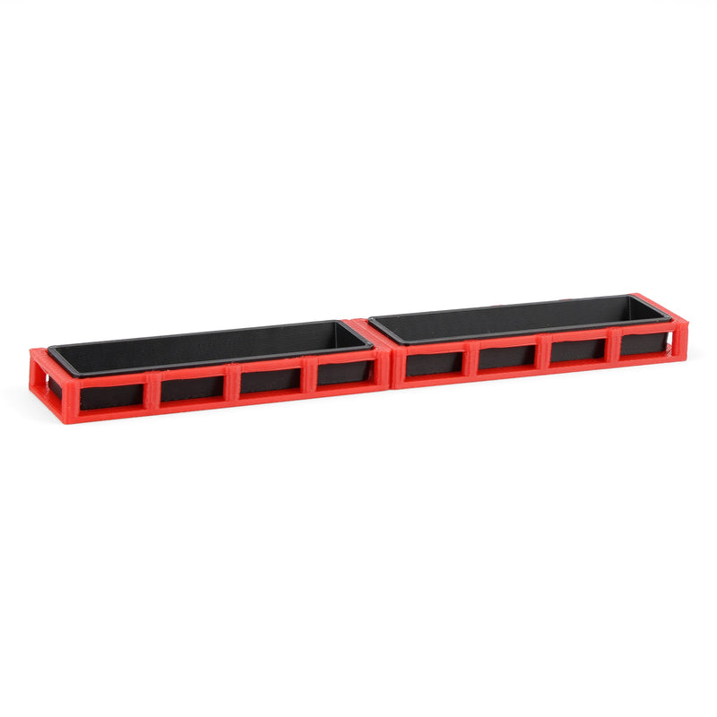 1/64 Red & Black Cattle Feed Trough 2-pack, 3D Printed