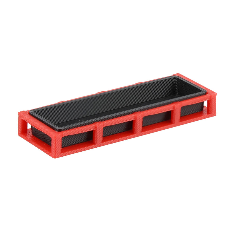 1/64 Red & Black Cattle Feed Trough 4-pack, 3D Printed
