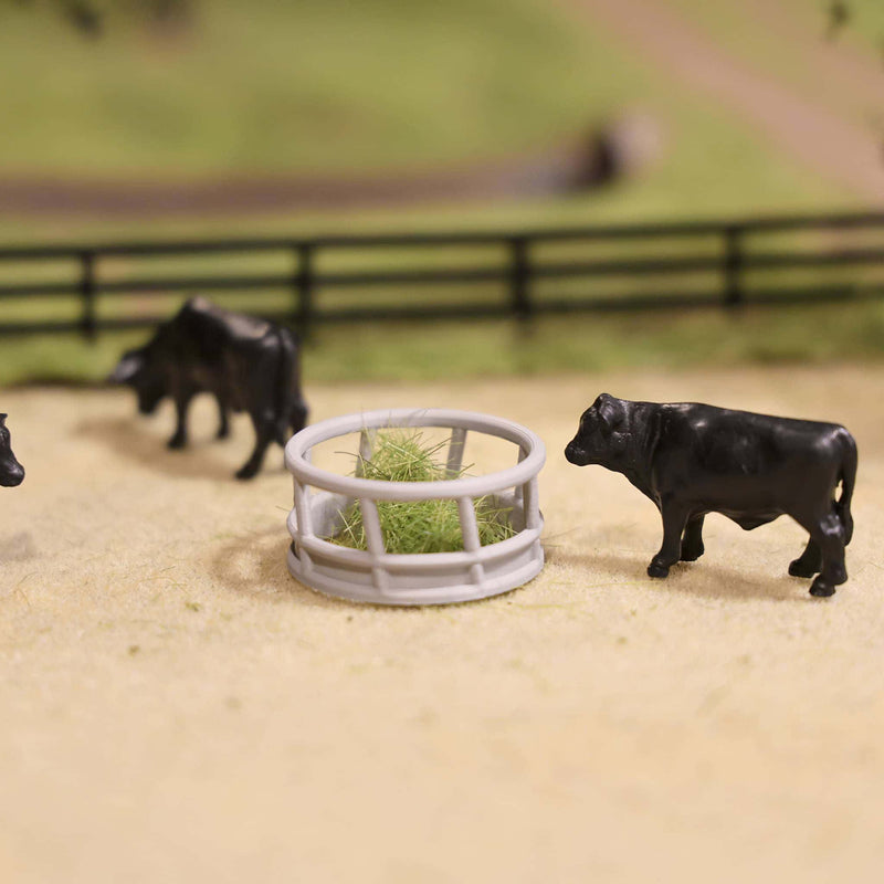 1/64 Gray Round Bale Hay Feeder, 3D Printed