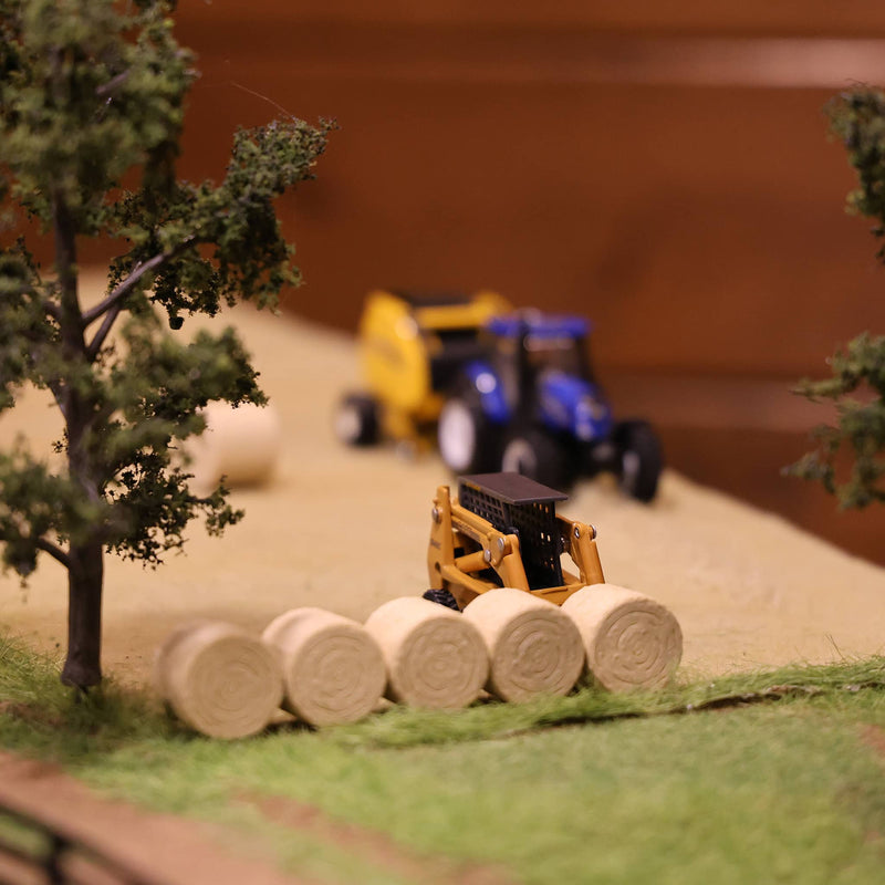 1/64 6-pack of Round Straw Bales, 3D Printed