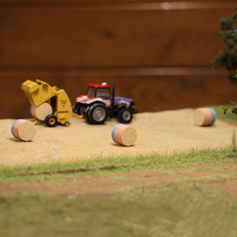 1/64 Round Freedom Wrap Straw Bales 6-Pack by REVD Toys, 3D Printed