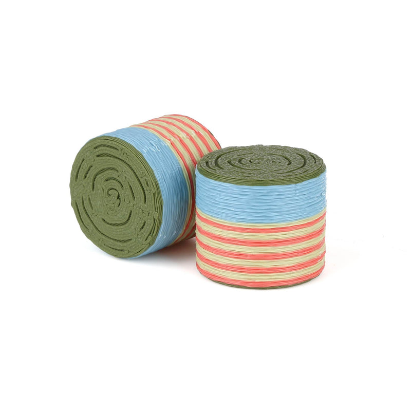 1/64 Round Freedom Wrap Hay Bales 6-Pack by REVD Toys, 3D Printed
