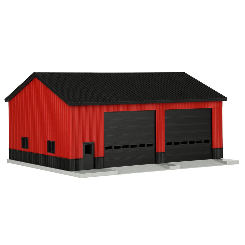 1/64 Maroon & Black Machinery Shed with Black Roof by REVD Toys, 3D Printed