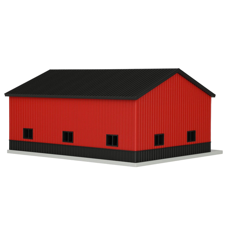 1/64 Maroon & Black Machinery Shed with Black Roof by REVD Toys, 3D Printed