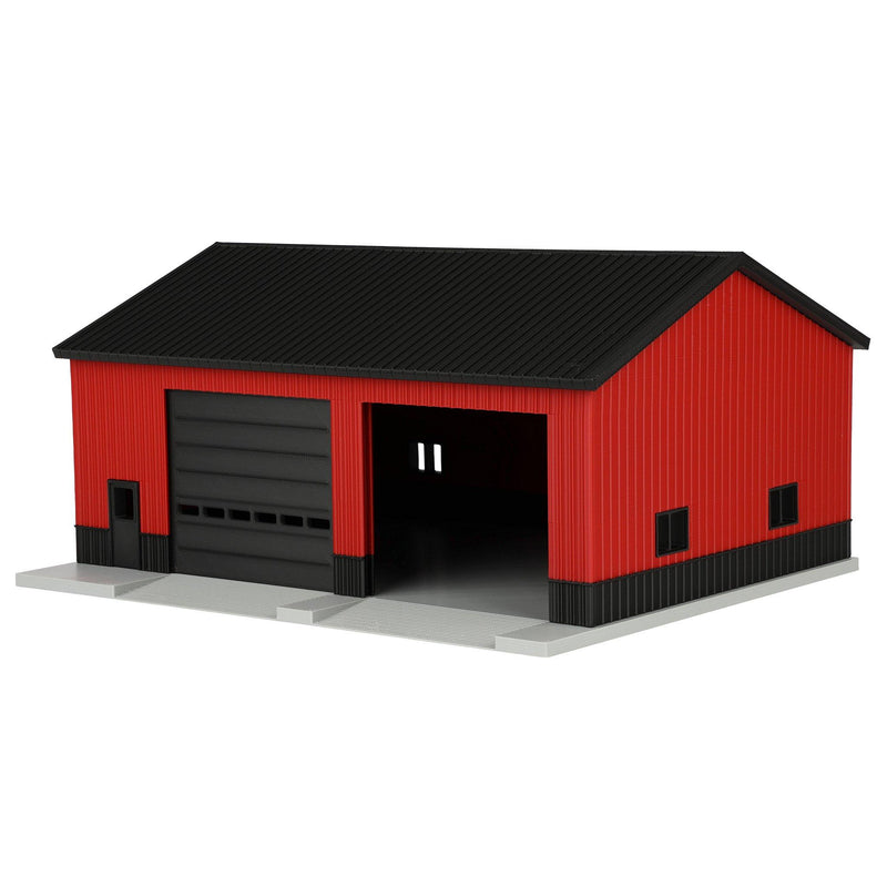 1/64 Maroon & Black Machinery Shed with Black Roof by REVD Toys, 3D Printed
