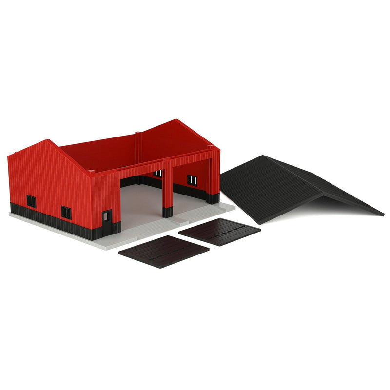 1/64 Maroon & Black Machinery Shed with Black Roof by REVD Toys, 3D Printed