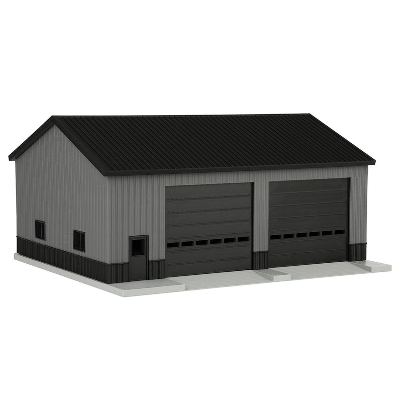 1/64 Charcoal & Black Machinery Shed with Black Roof by REVD Toys, 3D Printed