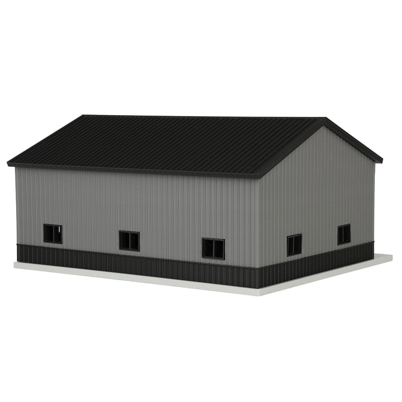 1/64 Charcoal & Black Machinery Shed with Black Roof by REVD Toys, 3D Printed