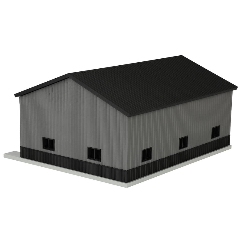 1/64 Charcoal & Black Machinery Shed with Black Roof by REVD Toys, 3D Printed