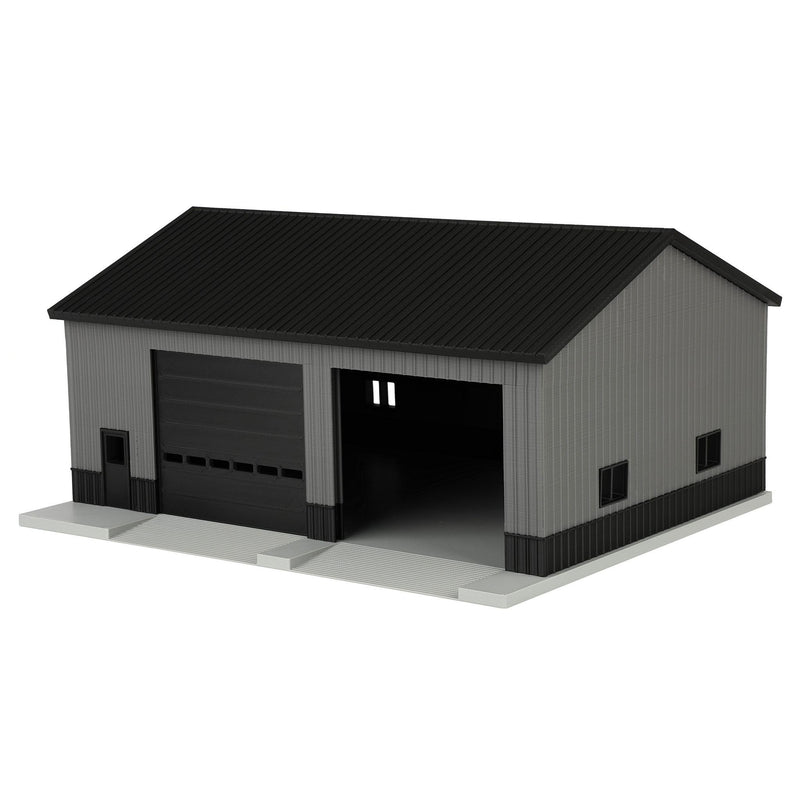 1/64 Charcoal & Black Machinery Shed with Black Roof by REVD Toys, 3D Printed