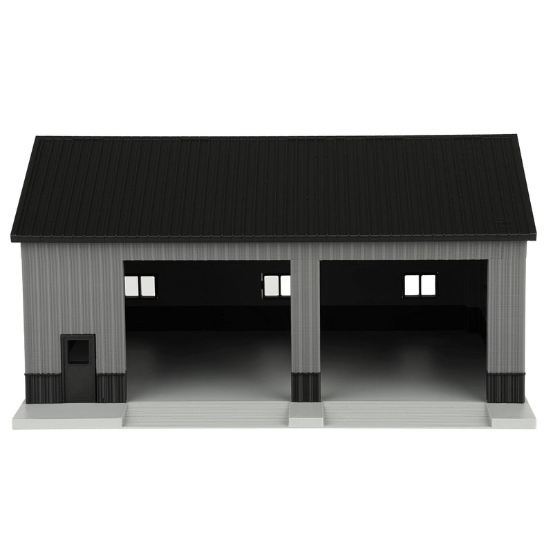 1/64 Charcoal & Black Machinery Shed with Black Roof by REVD Toys, 3D Printed
