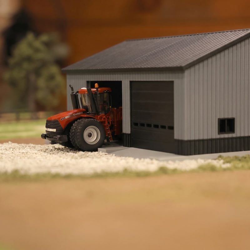 1/64 Charcoal & Black Machinery Shed with Black Roof by REVD Toys, 3D Printed