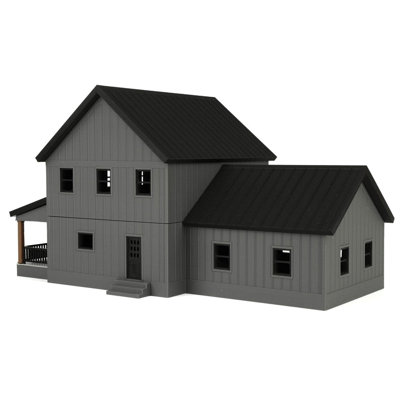 1/64 Charcoal & Black Modern Farmhouse by REVD Toys, 3D Printed