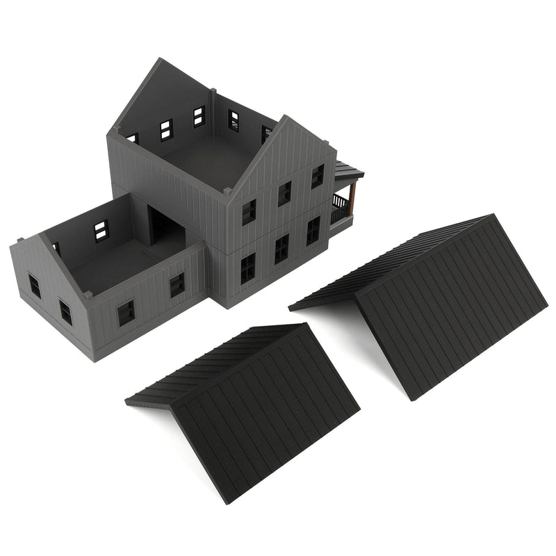 1/64 Charcoal & Black Modern Farmhouse by REVD Toys, 3D Printed