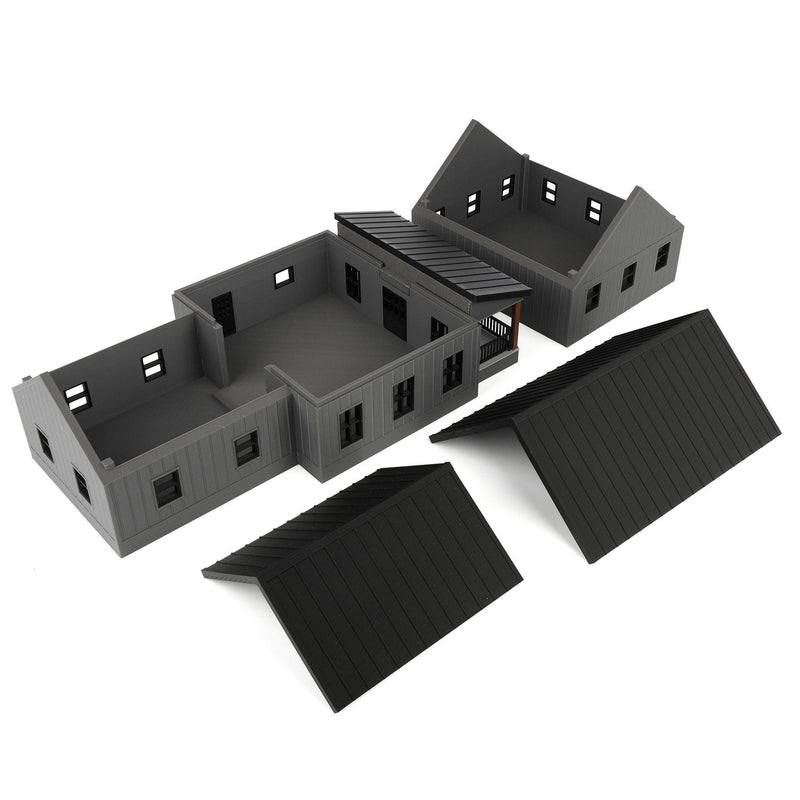 1/64 Charcoal & Black Modern Farmhouse by REVD Toys, 3D Printed