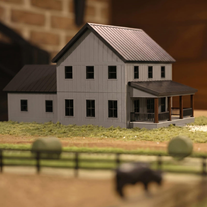 1/64 Charcoal & Black Modern Farmhouse by REVD Toys, 3D Printed