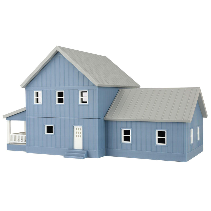 1/64 Slate Blue & White Modern Farmhouse by REVD Toys, 3D Printed