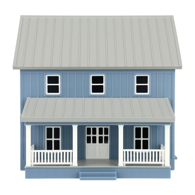 1/64 Slate Blue & White Modern Farmhouse by REVD Toys, 3D Printed