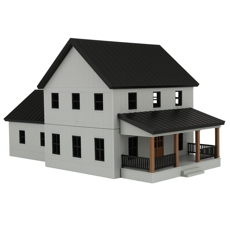 1/64 Light Gray & Black Modern Farmhouse by REVD Toys, 3D Printed