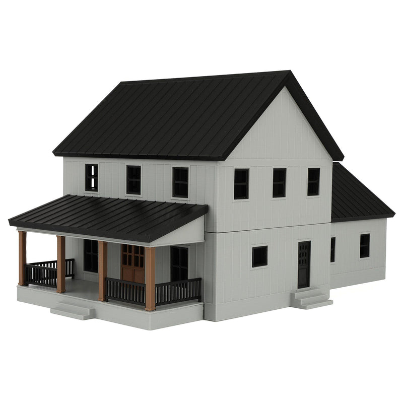 1/64 Light Gray & Black Modern Farmhouse by REVD Toys, 3D Printed