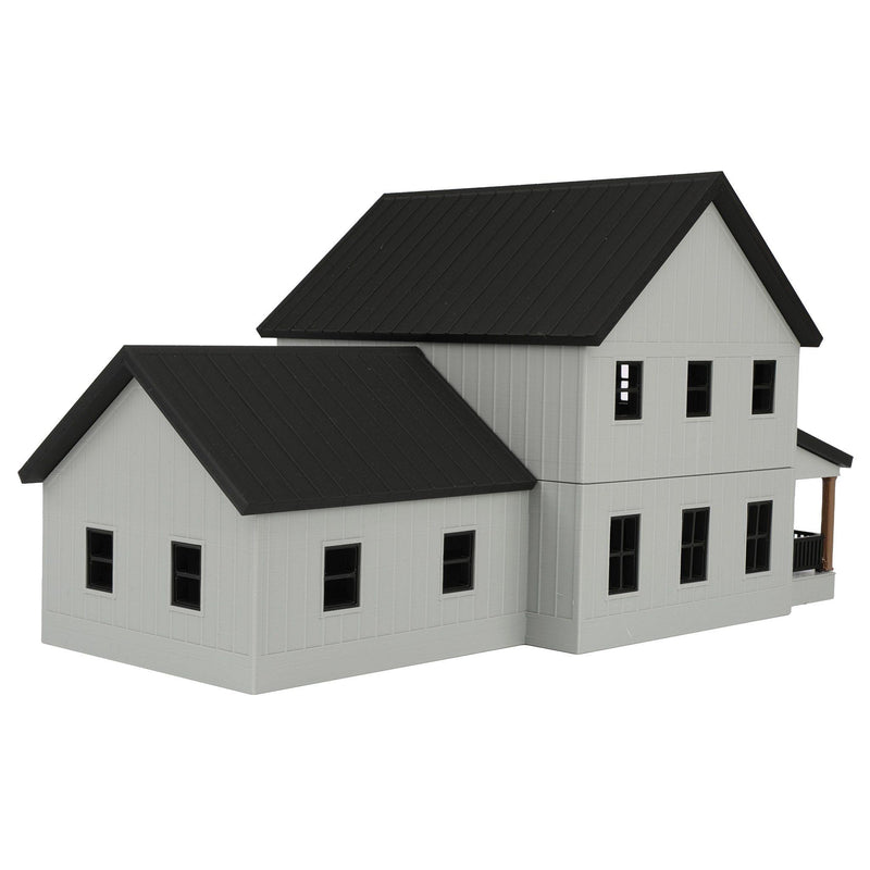1/64 Light Gray & Black Modern Farmhouse by REVD Toys, 3D Printed