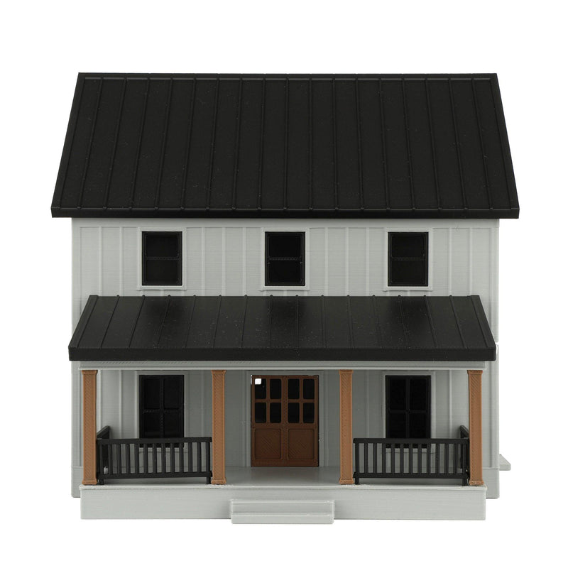 1/64 Light Gray & Black Modern Farmhouse by REVD Toys, 3D Printed