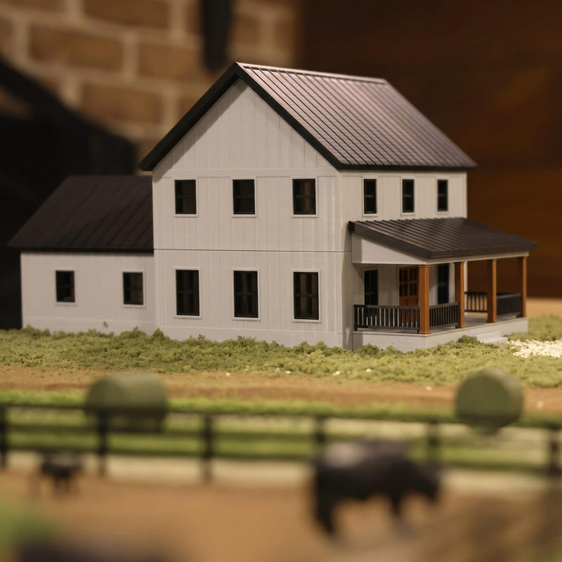 1/64 Light Gray & Black Modern Farmhouse by REVD Toys, 3D Printed