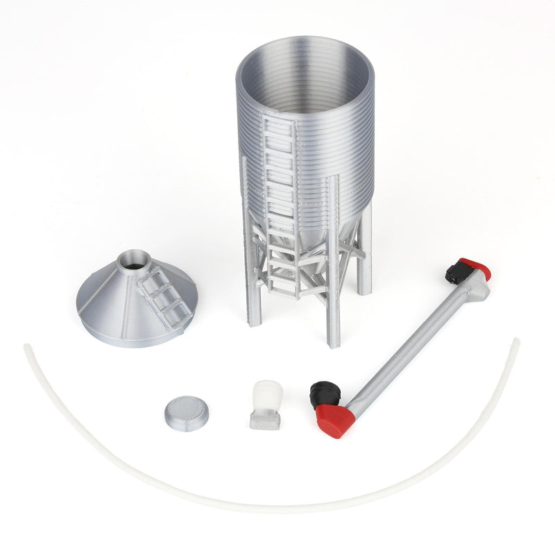 1/64 10-Ton Feed Bin with Auger & Flex Auger Attachments by REVD Toys, 3D Printed