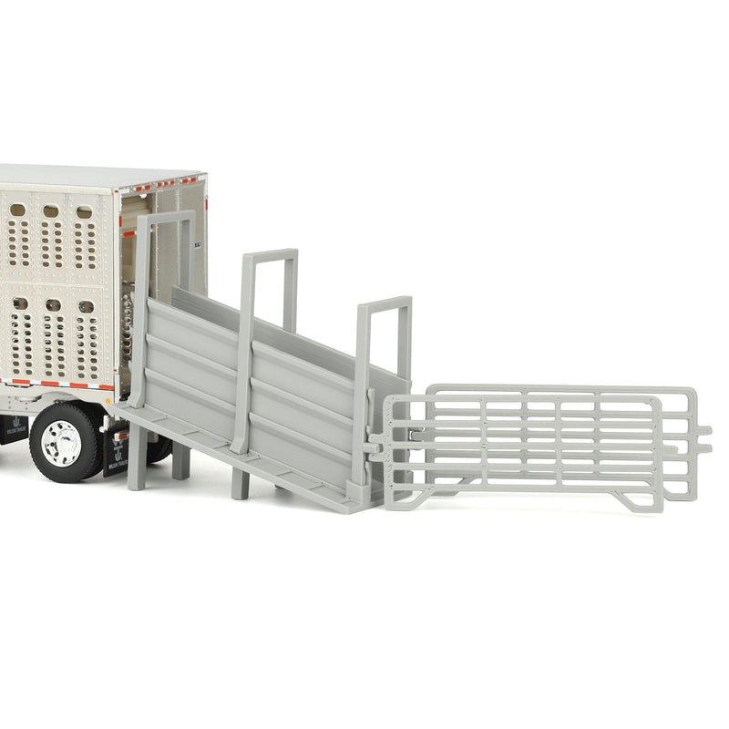 1/64 Gray Cattle Loading Ramp with Corral Panels by REVD Toys, 3D Printed