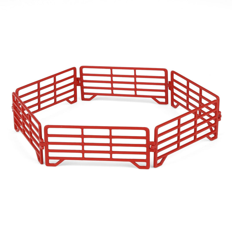 1/64 Red Cattle Corral Panel 6-Pack by REVD Toys, 3D Printed