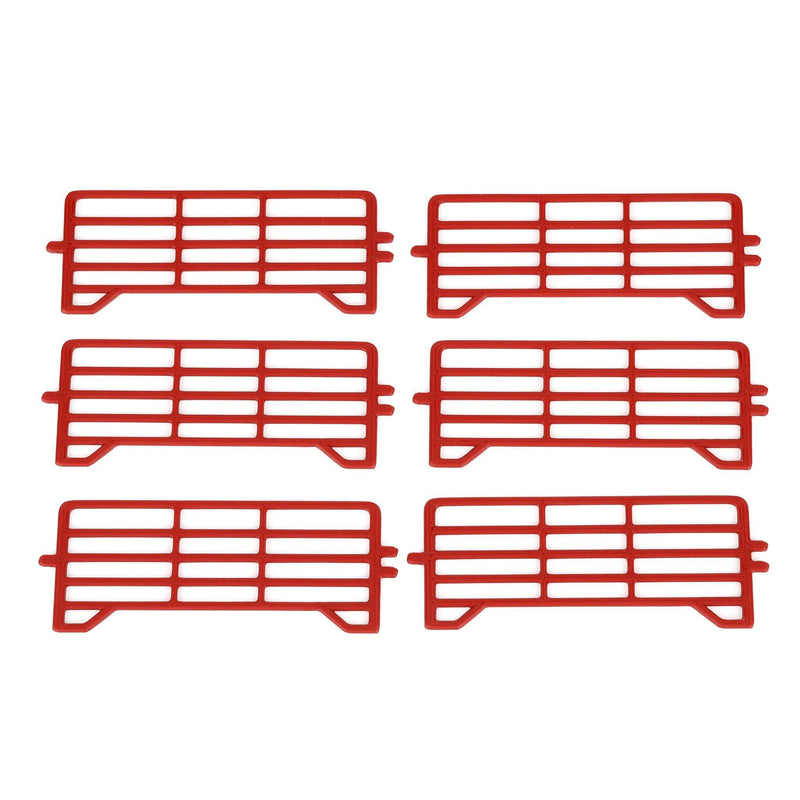 1/64 Red Cattle Corral Panel 6-Pack by REVD Toys, 3D Printed