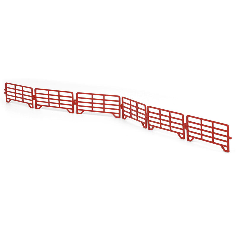 1/64 Red Cattle Corral Panel 6-Pack by REVD Toys, 3D Printed