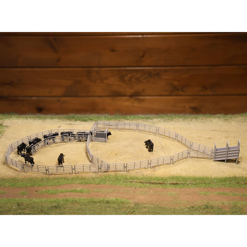 1/64 Gray Cattle Corral Panel 6-Pack by REVD Toys, 3D Printed