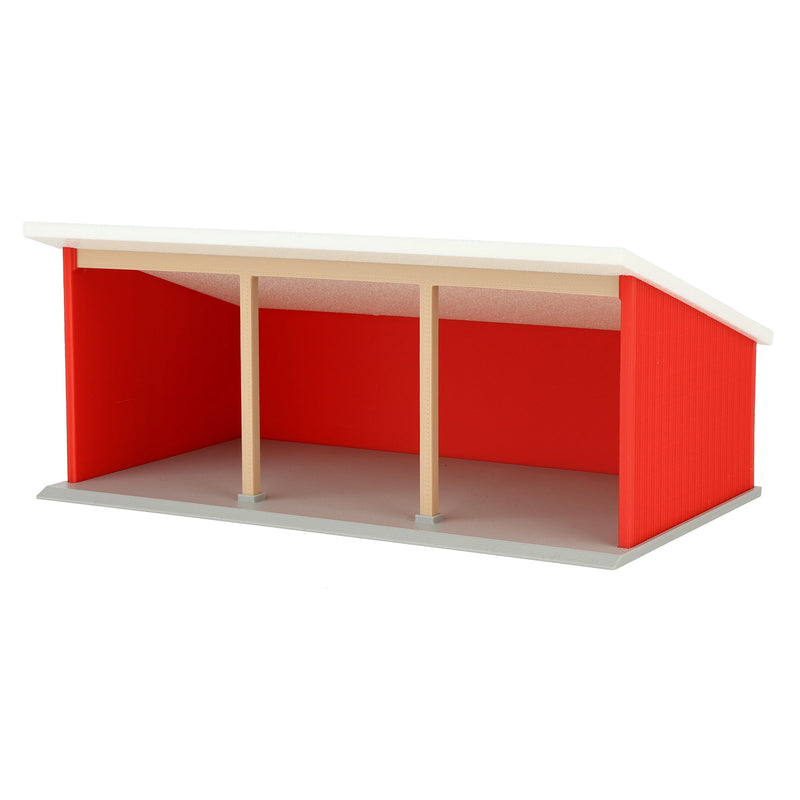 1/64 Open-Sided 20ft x 40ft Three Bay Machinery Shed by REVD Toys, 3D Printed