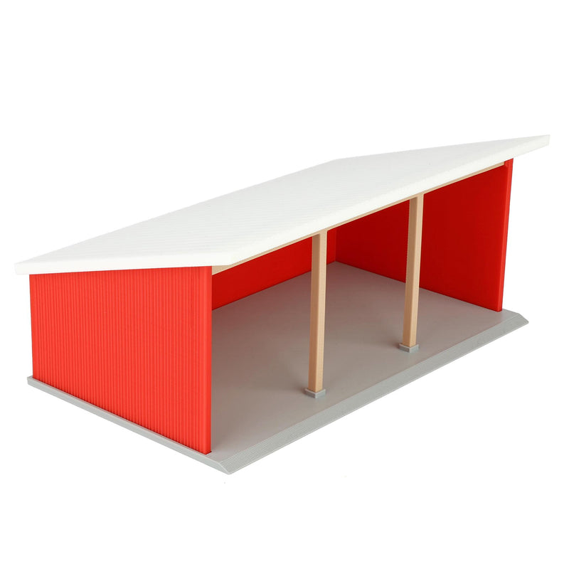 1/64 Open-Sided 20ft x 40ft Three Bay Machinery Shed by REVD Toys, 3D Printed