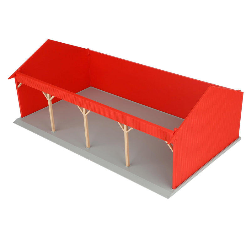 1/64 Open-Sided 40ft x 70ft Four Bay Machinery Shed by REVD Toys, 3D Printed